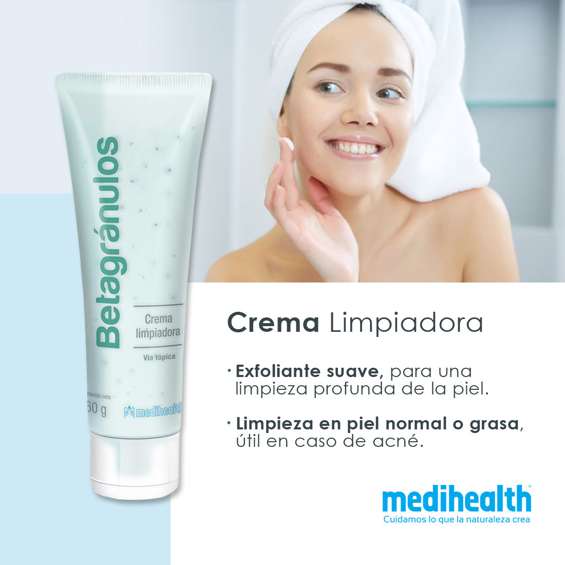 Medihealth - Betagránulos  Limpiador y exfoliante suave