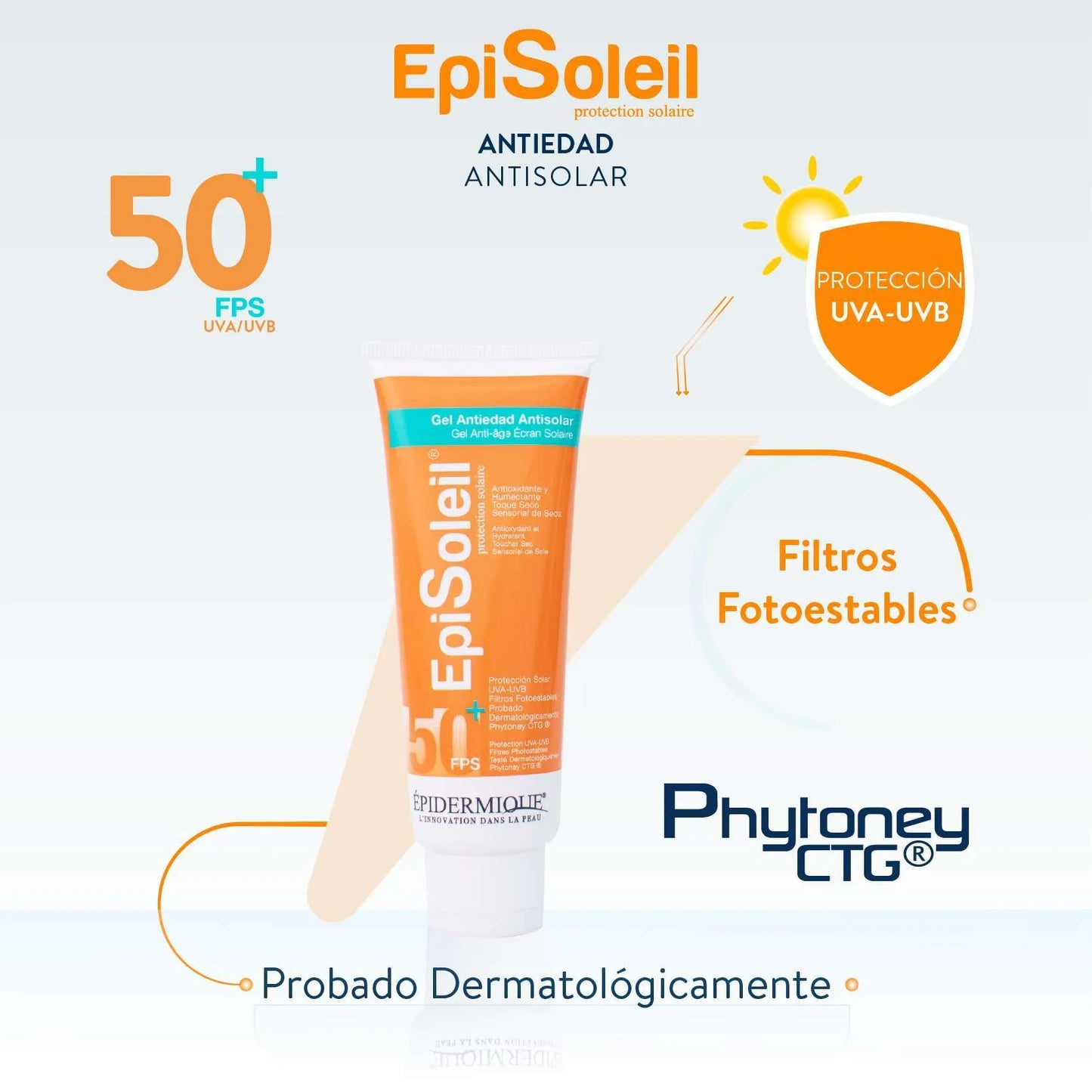 Epidermique - EpiSoleil Gel antiedad antisolar FPS 50+