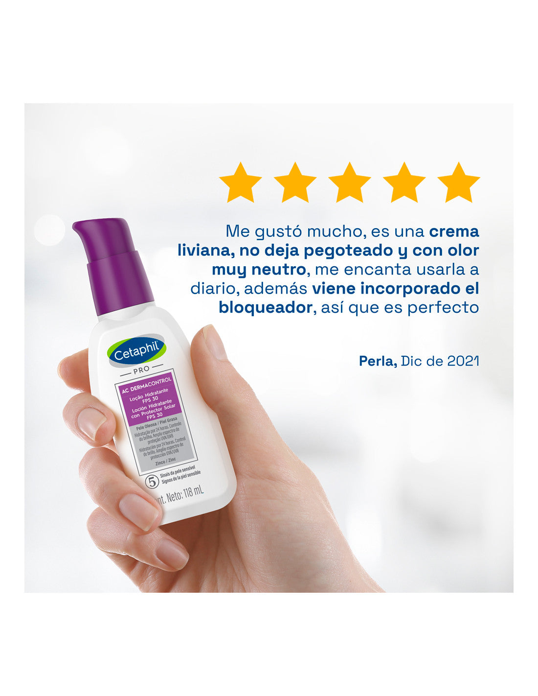 Cetaphil - PRO AC control Hidratante con protector solar FPS 30 (118 mL) - Aropharma