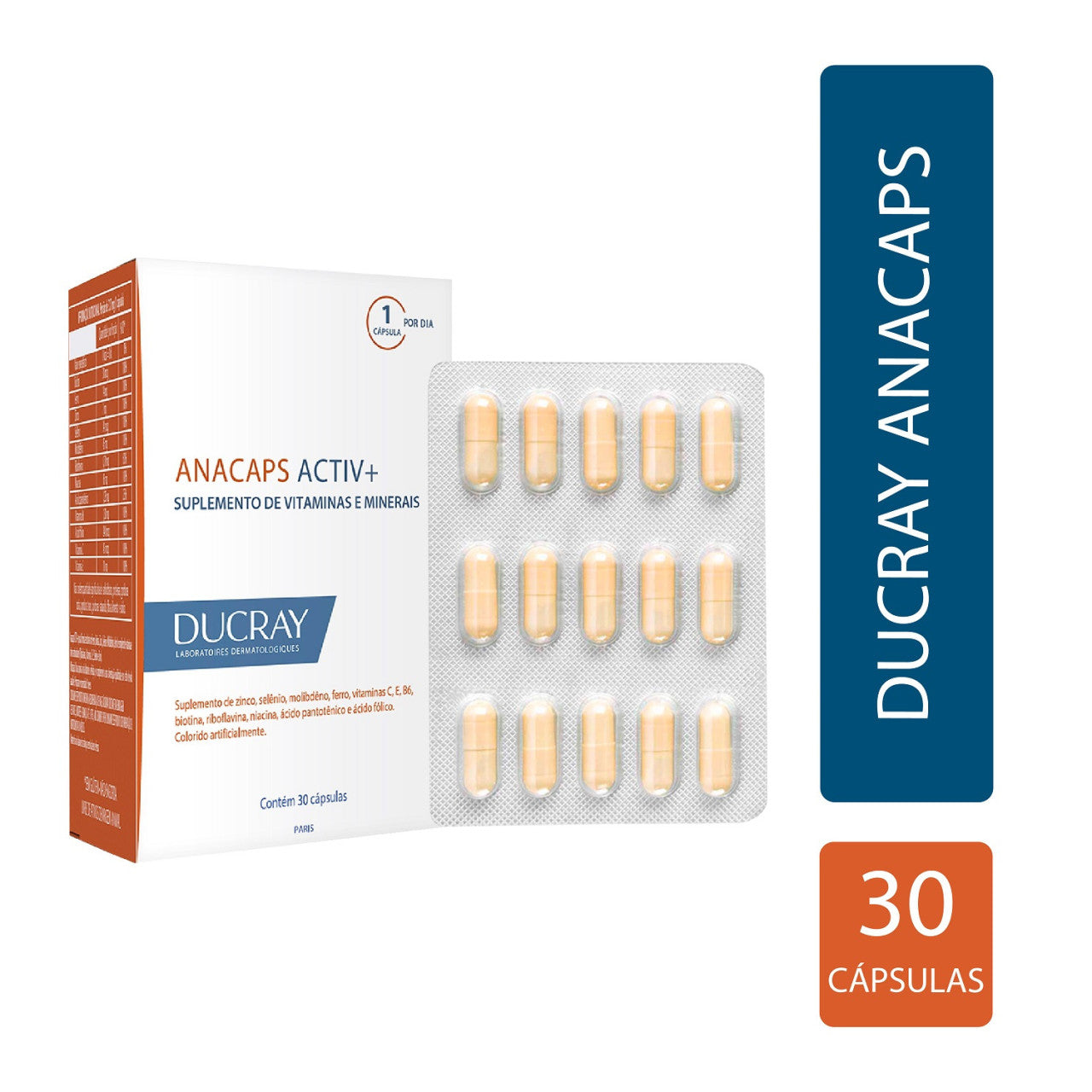 Ducray - Anacaps Activ+ 30 Capsulas
