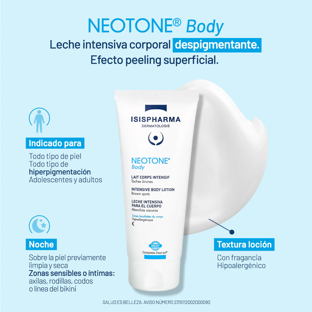 Isispharma - Neotone Body -  Leche corporal intensiva