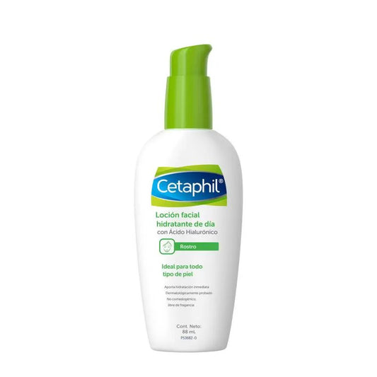 Cetaphil - Loción facial hidratante de día con ácido hialurónico (88 mL) - Aropharma