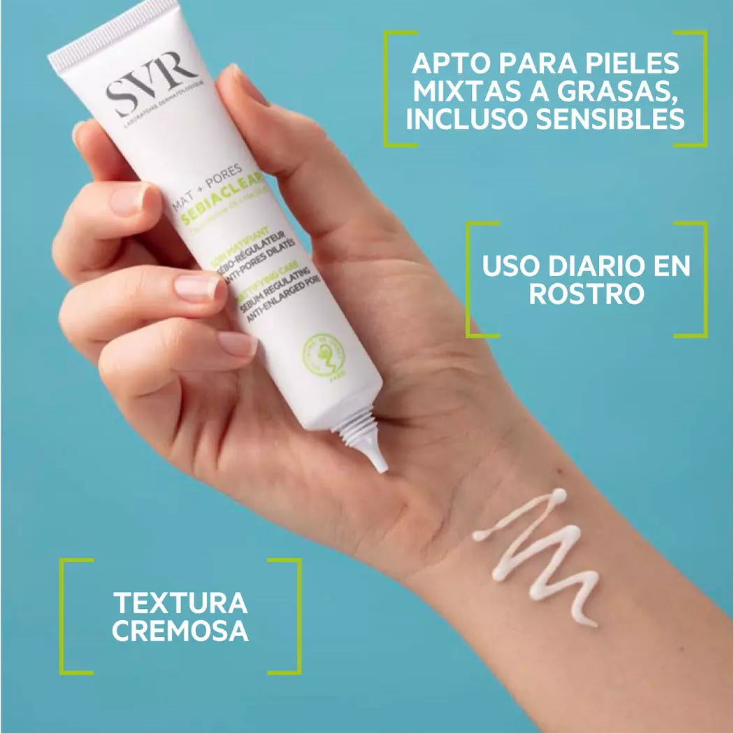 SVR - SEBIACLEAR  mat + pores crema seborreguladora anti-poros 40ml
