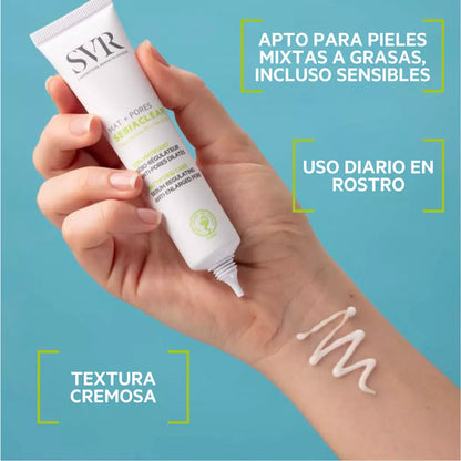 SVR - SEBIACLEAR  mat + pores crema seborreguladora anti-poros 40ml