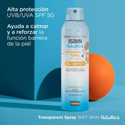 ISDIN - FOTOPROTECCIÓN Transparent Spray Wet Skin Pediatrics SPF 50