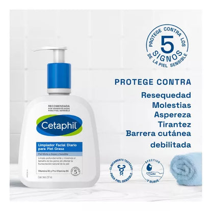Cetaphil - Limpiador líquido para piel grasa (237 mL) - Aropharma