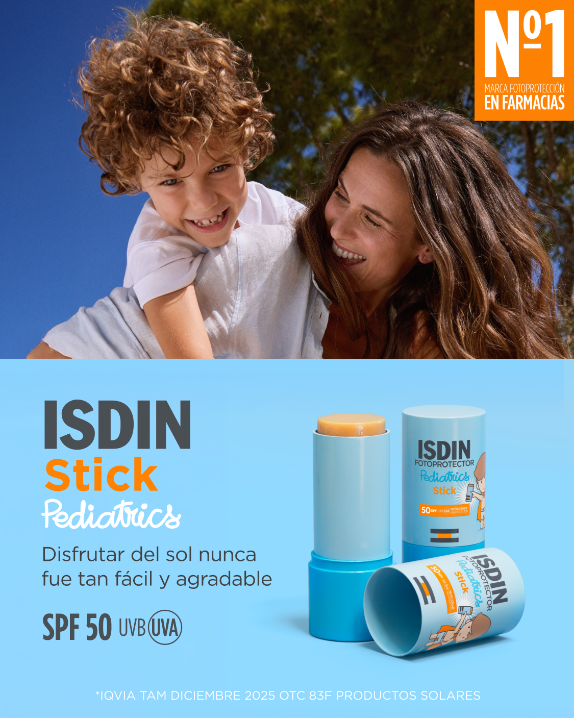 ISDIN - Pediatrics Stick SPF 50 - Fotoprotector