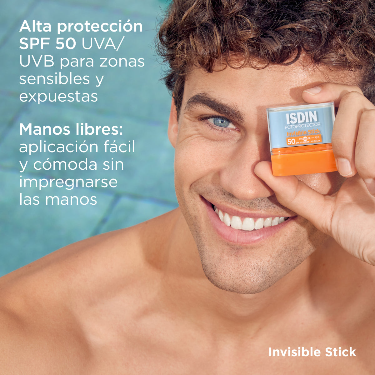 ISDIN - Invisible Stick SPF 50 Protector solar invisible en stick