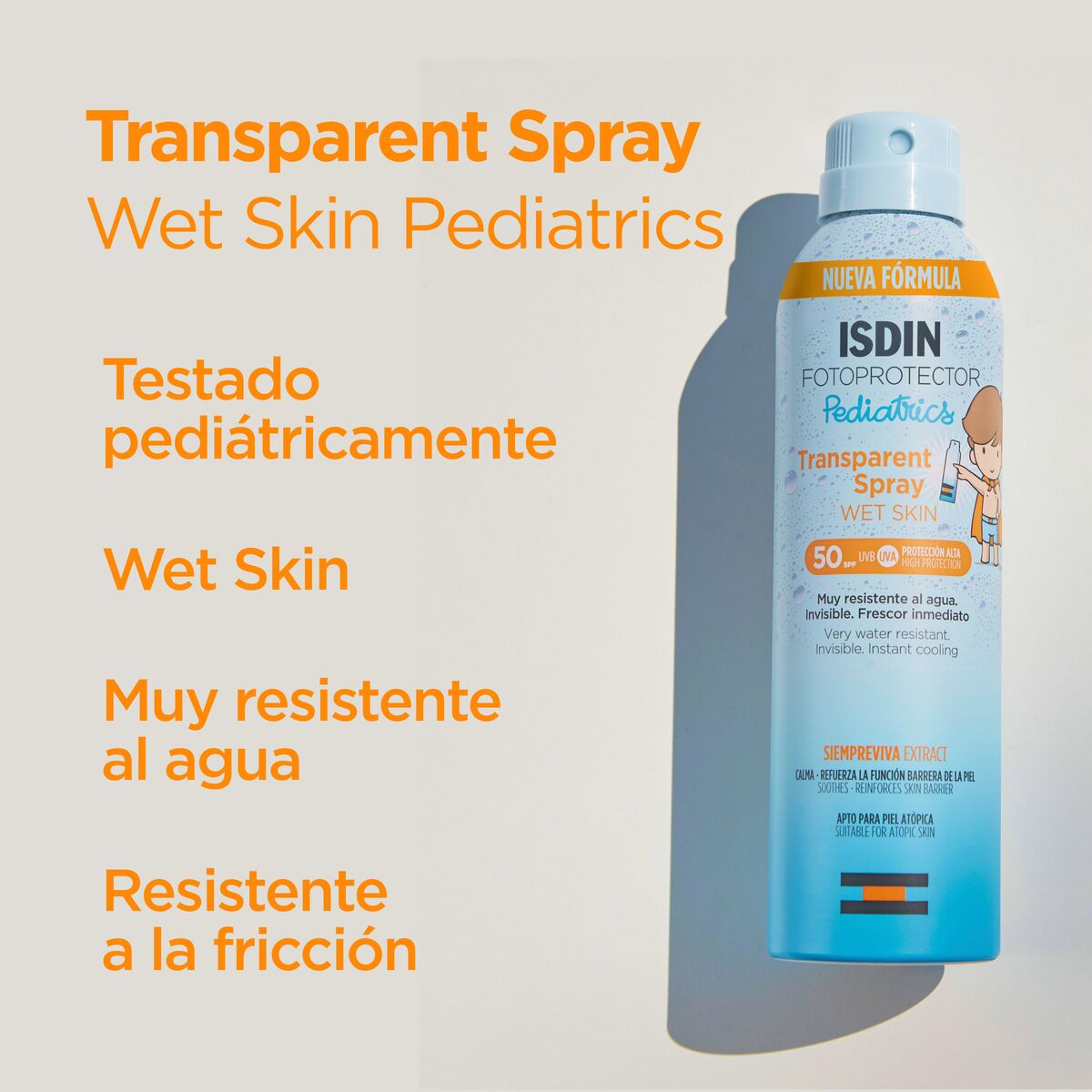 ISDIN - FOTOPROTECCIÓN Transparent Spray Wet Skin Pediatrics SPF 50